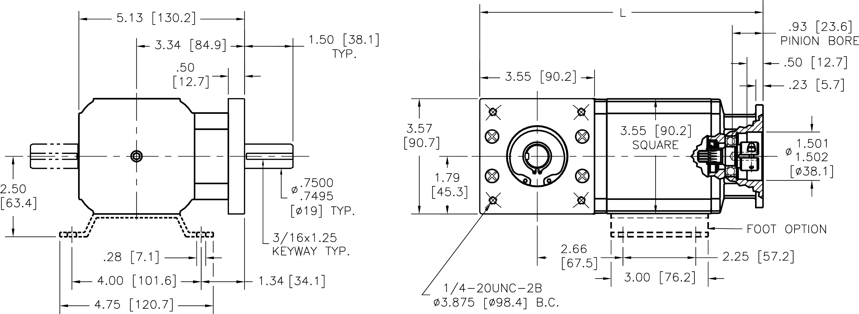 right-angle-bevel-gearbox-groschopp-motor-outline-73