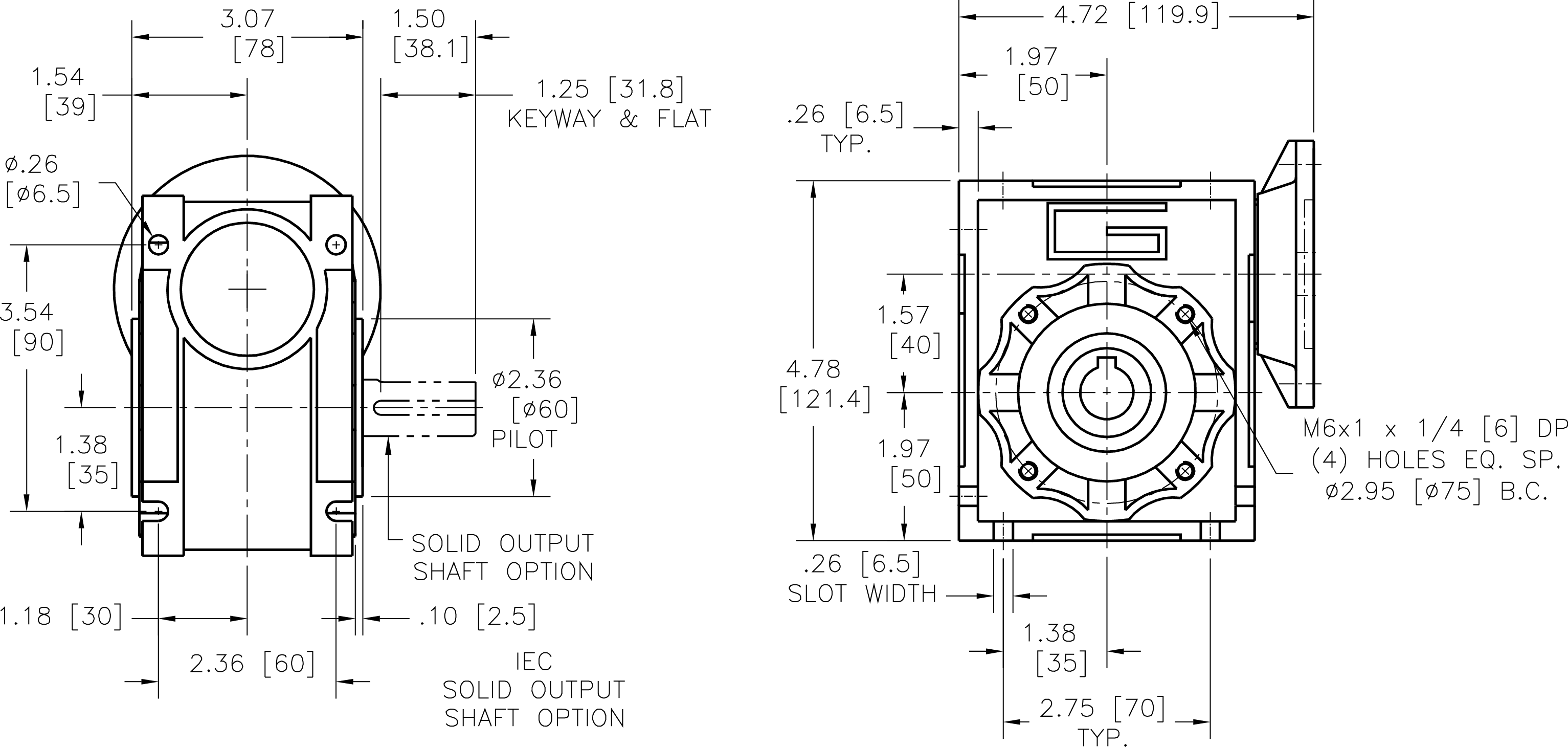 worm-gear-reducer-groschopp-motor-outline-40