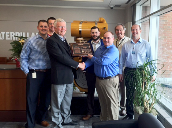 Platinum supplier certification from Caterpillar