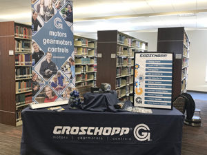Groschopp's booth at the "Your Future at Work" event